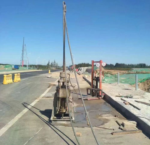 站前公路高聚物注浆加固